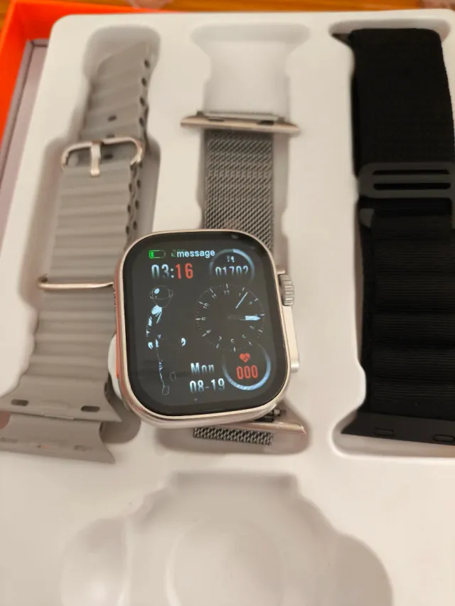 Smartwatch S9 Ultra Naranja lleva 3 correa negosia