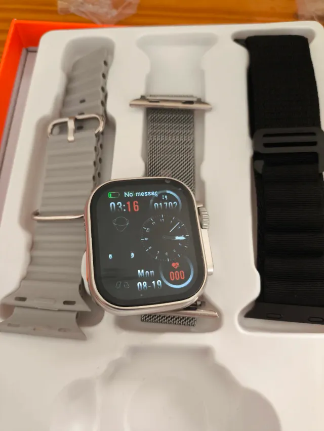 Smartwatch S9 Ultra Naranja lleva 3 correa negosia