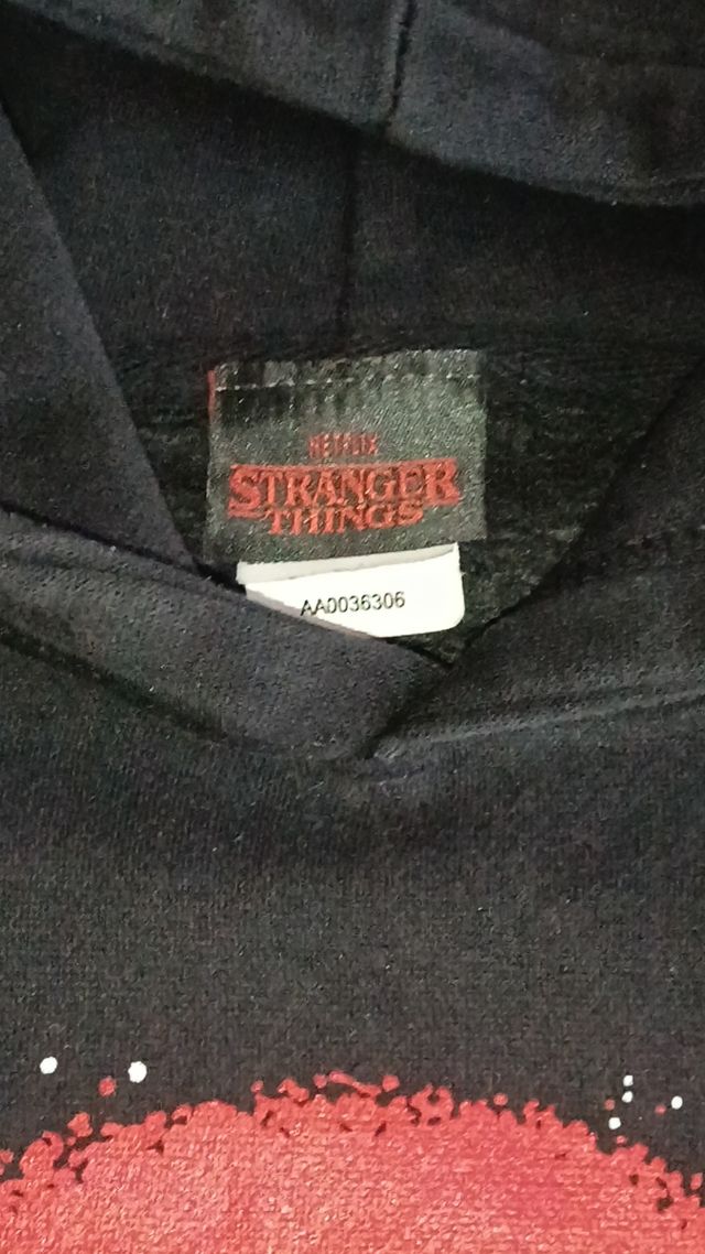 Felpa Stranger Things Sottosopra Nera Taglia S