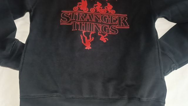 Felpa Stranger Things Sottosopra Nera Taglia S