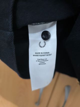 Polo Fred Perry Negro Talla M