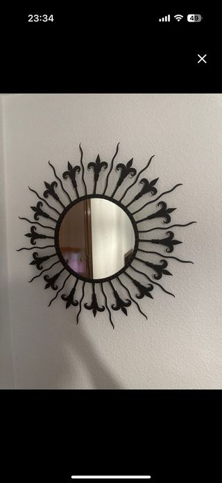 Specchio da sole in metallo nero