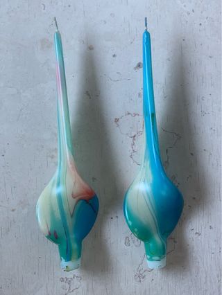 Set 2 candele decorative