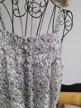Top de seda floral