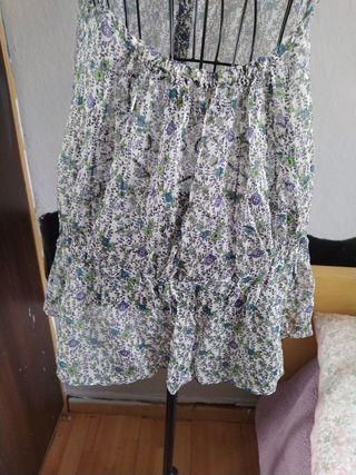 Top de seda floral