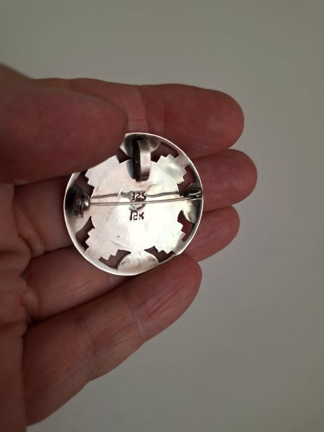 Broche/Colgante Inca. Plata y Oro Perú