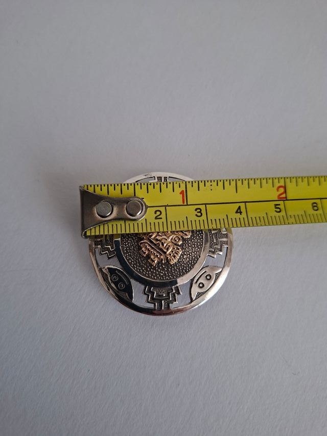 Broche/Colgante Inca. Plata y Oro Perú