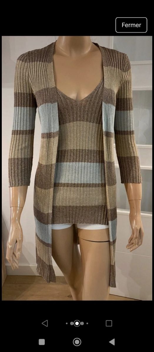 Conjunto Zara Rayas Marrón