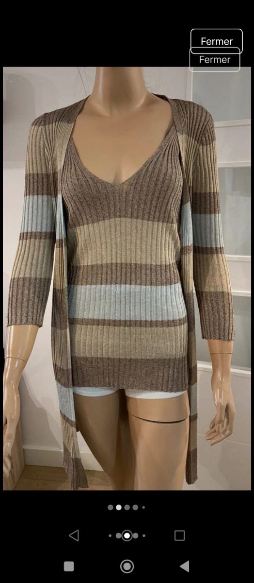 Conjunto Zara Rayas Marrón