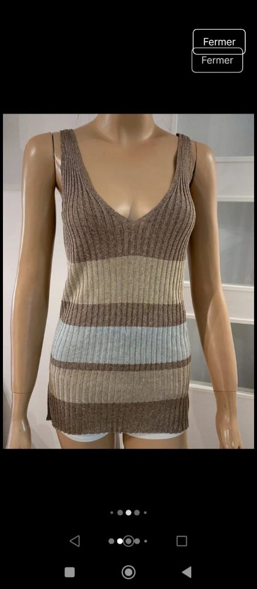 Conjunto Zara Rayas Marrón