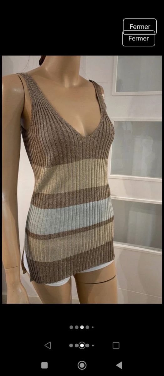 Conjunto Zara Rayas Marrón