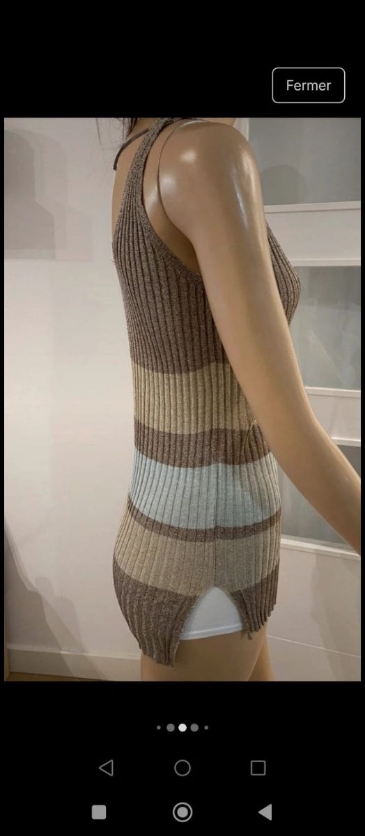 Conjunto Zara Rayas Marrón