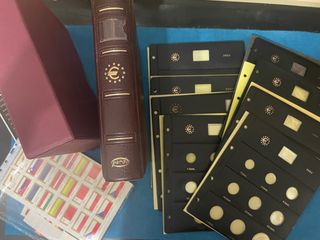 ALBUM Pardo + 8 hojas para Euros REGALO banderas