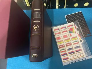 ALBUM Pardo + 8 hojas para Euros REGALO banderas