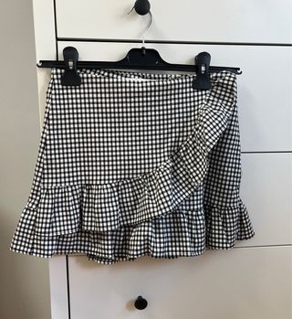 Falda pantalón cuadros Pull and Bear