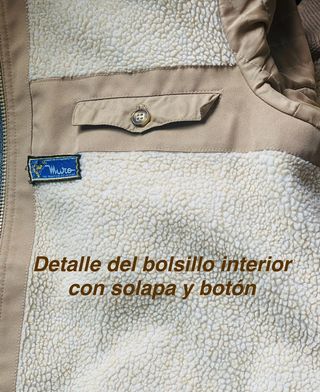 Gabardina corta vintage Muro forrada borrego