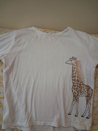 Blusa MNG Niña Talla XS Jirafa manga larga 