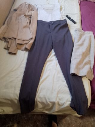 Conjunto de chaqueta, jersey y falda