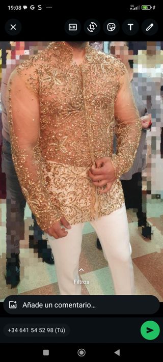 Camisa Novio Gitano Ismael Fernández Oro