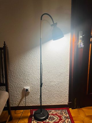 Lámpara de Pie Amdelne Negra y Dorada
