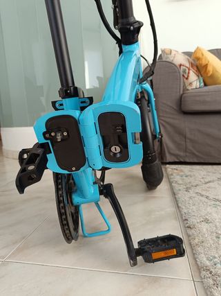 Bicicleta Eléctrica Plegable Azul