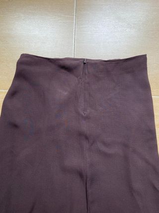 Falda midi marrón satinada 90s 00s