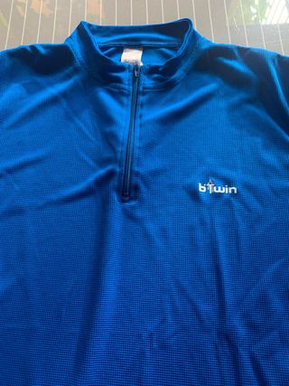 Maillot y culotte ciclismo azul Btwin