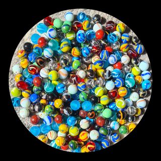 25 Biglie di vetro 1.6cm vintage anni 70 80 90