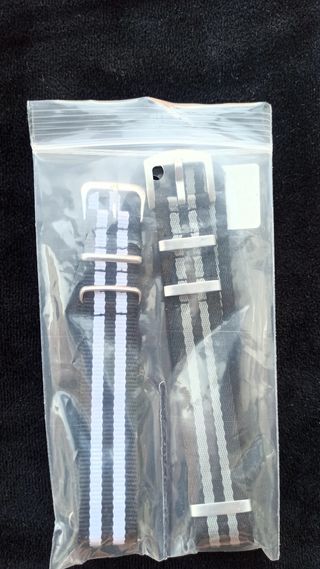 Correas NATO 20mm Negro/Gris y Negro/Blanco