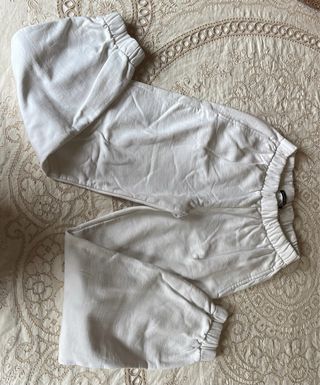 Pantalón de chándal blanco