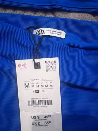 Conjunto Zara Mujer Azul Nuevo