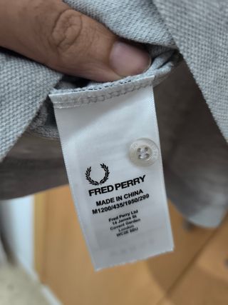 Polo Fred Perry Gris Talla M