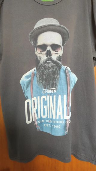 Camiseta Estampada Calavera Talla M