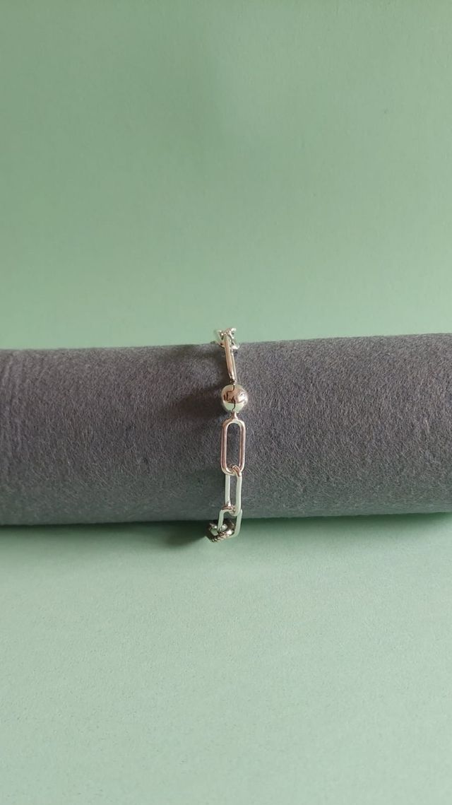 Pulsera Pandora eslabones plata