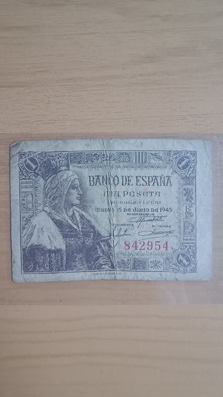 Billete 1 Peseta Banco de España 1945