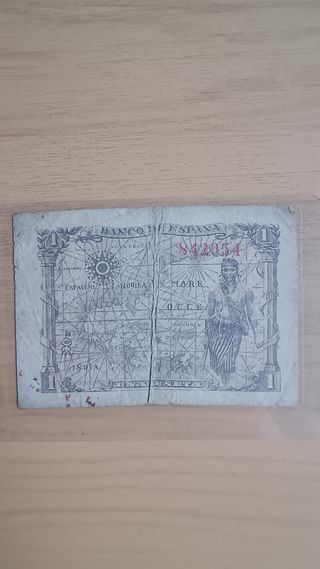 Billete 1 Peseta Banco de España 1945