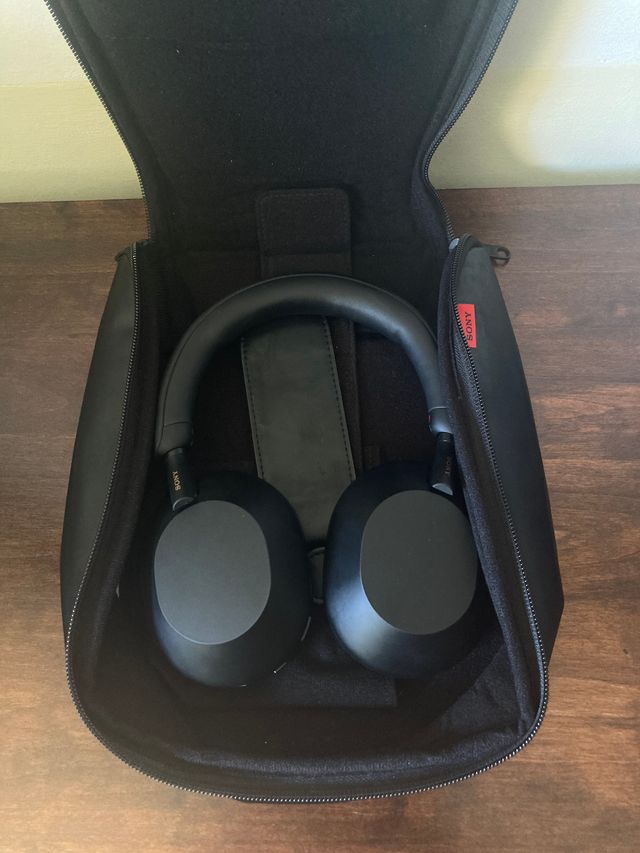 Funda de auriculares Sony negra