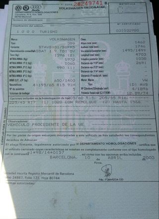 AVERIA CAJA,EMBRAGUEVolkswagen Passat 1.9TDI101CV