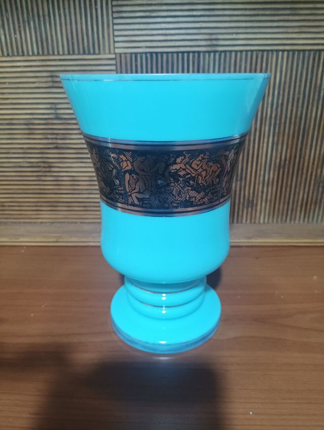 Opalina Cristal Sonoro Antigua Urna ,diámetro 39 ,