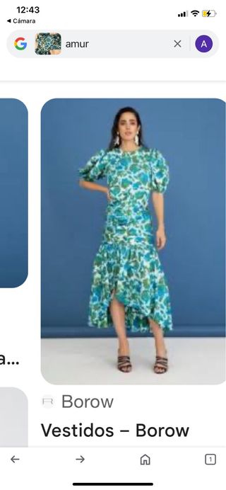 Vestido fiesta Amur estampado flores 