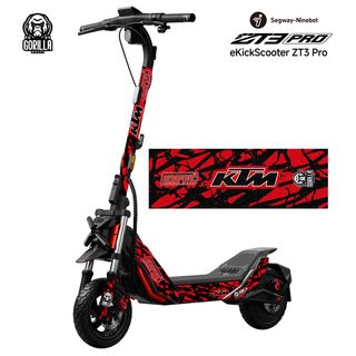 Vinilo y base KTM Rojo Patinete Segway ZT3 Pro