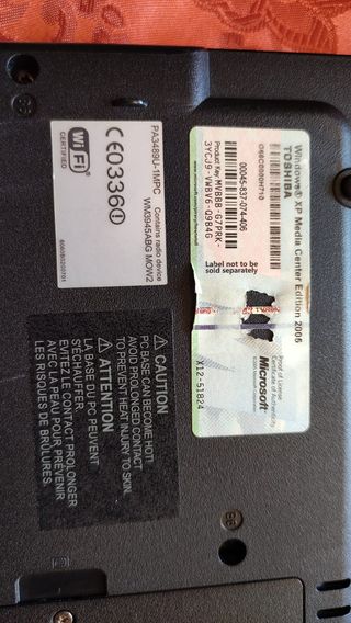 Toshiba Satellite PC per pezzi di ricambio