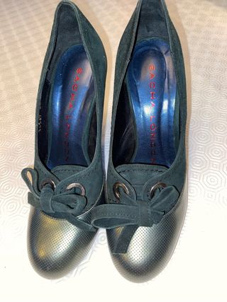 Zapatos de tacón Sacha London plateados y verde az