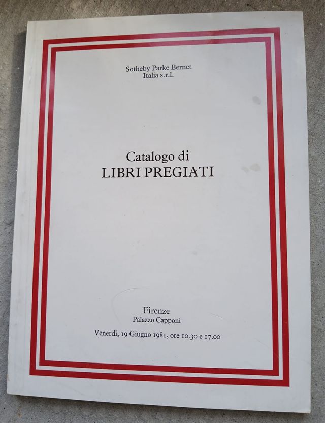- CATALOGO DI LIBRI PREGIATI -Libri rari preziosi
