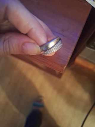 Anillo plata y circonitas