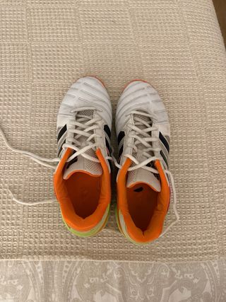 Zapatillas Adidas Fútbol Sala Naranja/Blanco