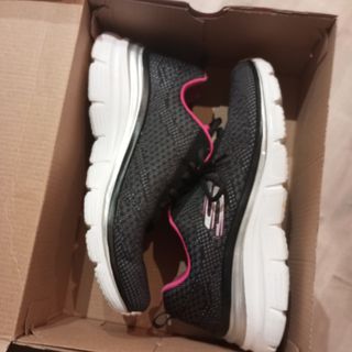 Deportivas Skechers Mujer Negro/Rosa
