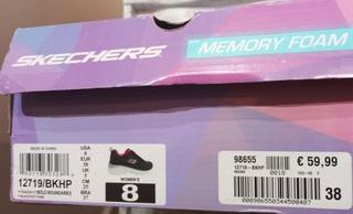 Deportivas Skechers Mujer Negro/Rosa