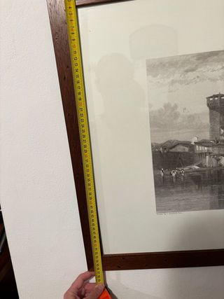 Quadro stampa Pisa con cornice in legno