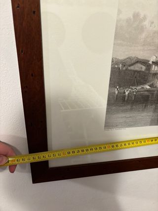 Quadro stampa Pisa con cornice in legno